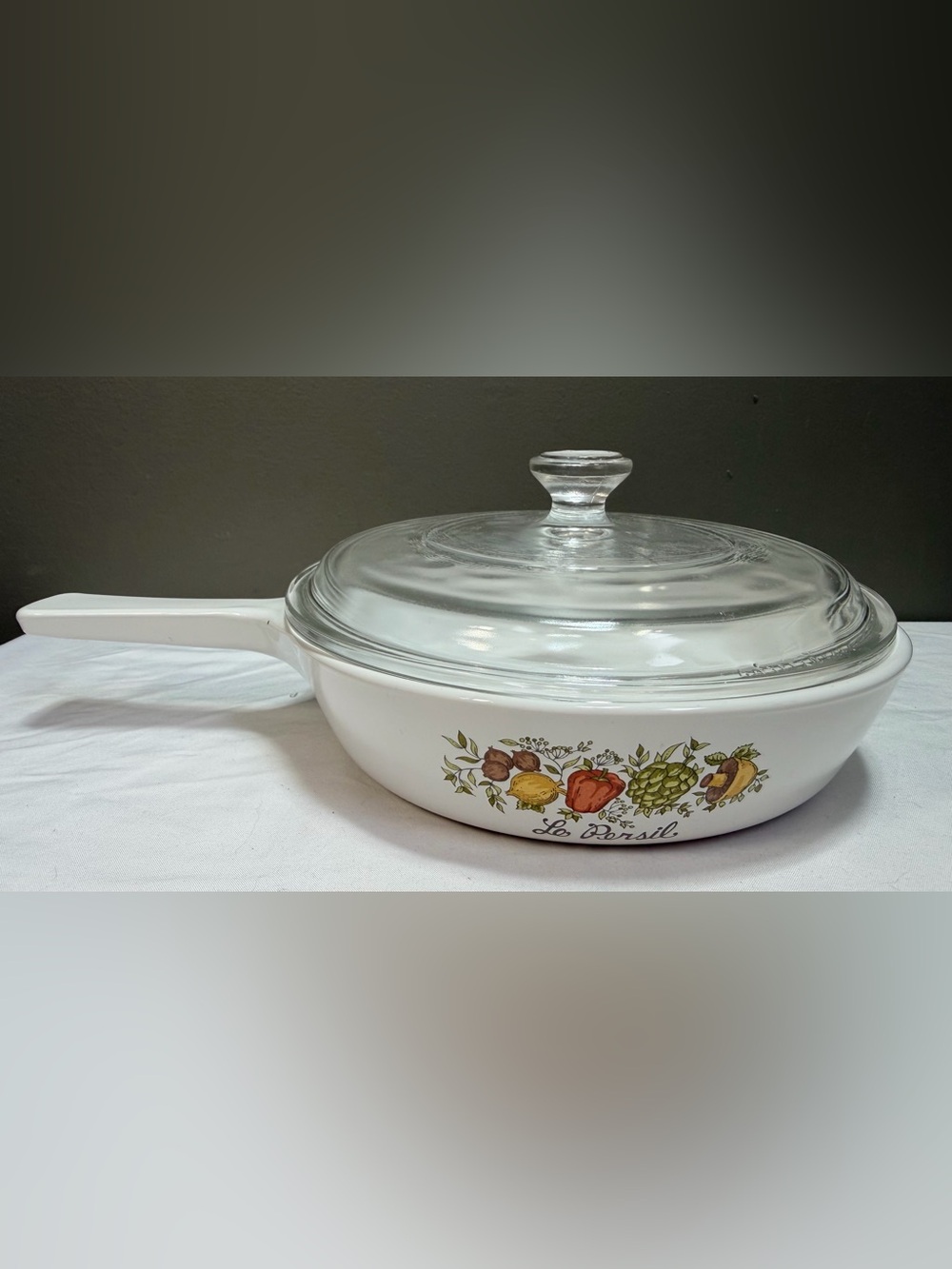 CORNING WARE Spice of Life Skillet Handle P-83-B + Lid P-83-C Le Persil 6-1/2"